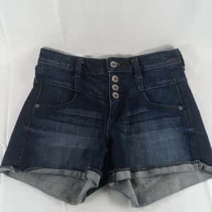 01575 Love Sick high waist buttons denim shorts 0